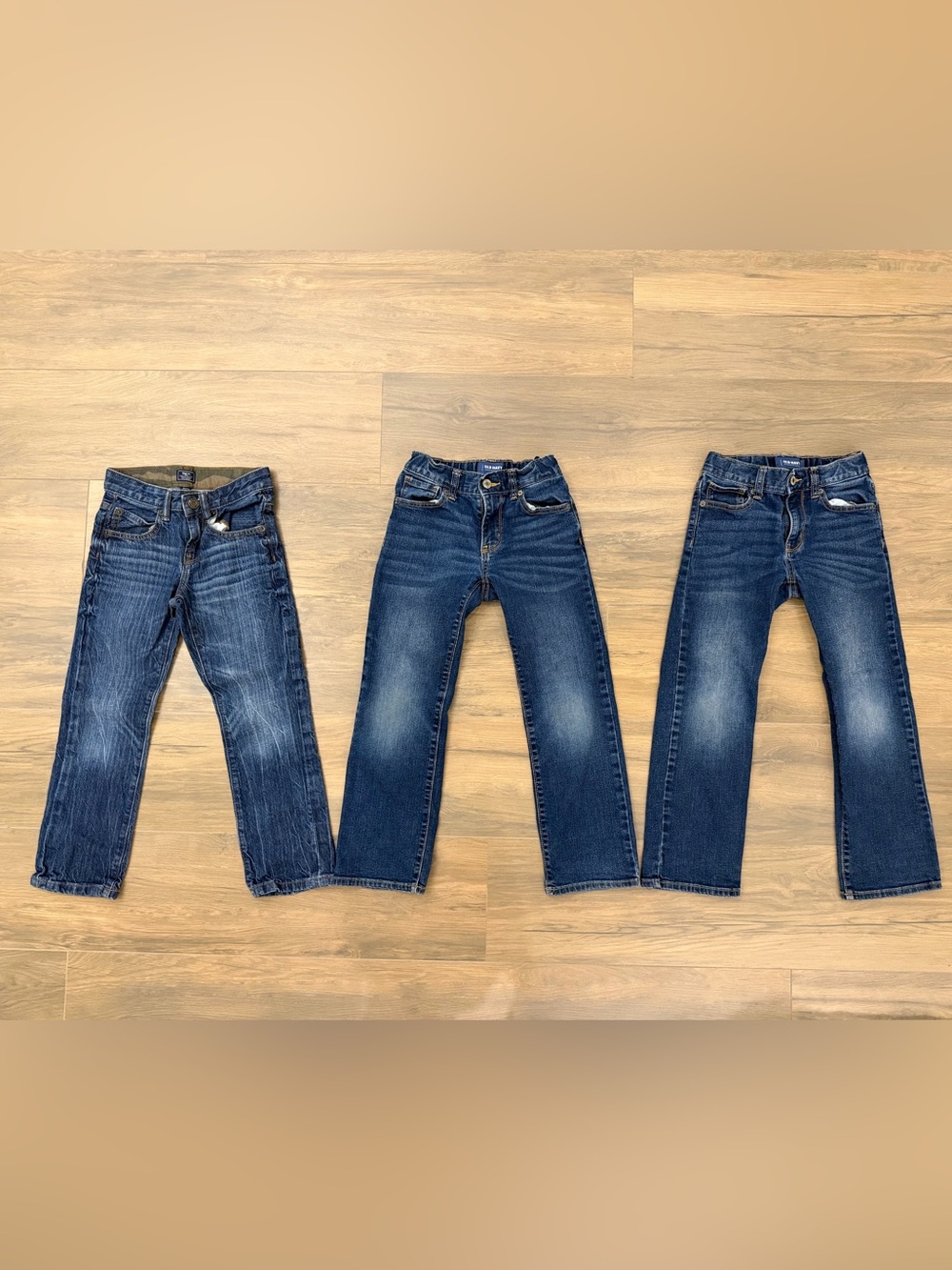 GAP and Old Navy Kids Dark Blue Denim Jeans Trio - Classic Wash